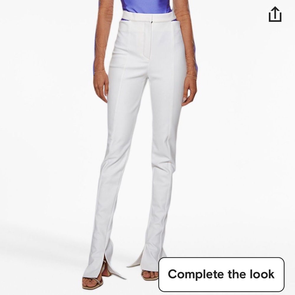 Mugler Bonded Cut Out Flared Trousers - SIZE 36 - White